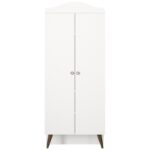 Δίφυλλη ντουλάπα μελαμίνης Loratti λευκό χρώμα 90x45x217 4 ed12179 - Image 3