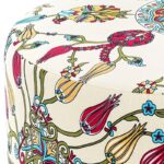 Σκαμπό Rimini άσπρο ξύλινα πόδια 65x65x40εκ ed1220 - Image 2