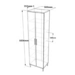 Ντουλάπι Veo καφέ ανθρακί μελαμίνη 50x35 5x183 6εκ ed1222 - Image 2