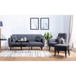 Σετ καναπέ Aria ανθρακί 205x82x83εκ ed12262