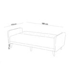 Σετ καναπέ Aria γκρι 205x82x83εκ ed12266 - Image 4