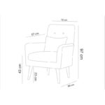 Σετ καναπέ Aria γκρι 205x82x83εκ ed12266 - Image 3