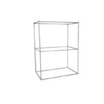 Ντουλάπα Bez κόκκινο ύφασμα μεταλλικό πλαίσιο 118x45x158εκ ed12281 - Image 2