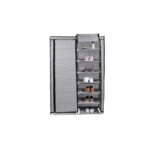 Ντουλάπα Bez γκρι ύφασμα μεταλλικό πλαίσιο 96x40x146εκ ed12284 - Image 5