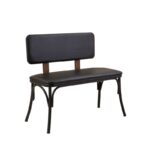 Παγκάκι Oliver μαύρη μελαμίνη 100x41x49cm ed12378 - Image 5