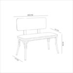 Παγκάκι Oliver άσπρη μελαμίνη 100x41x49cm ed12380 - Image 2