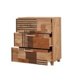 Συρταριέρα Sapere μελαμίνη 80x43x95cm Atlantic Pine ed12388 - Image 3