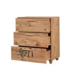 Συρταριέρα Sapere μελαμίνη 80x43x95cm Atlantic Pine ed12391 - Image 3