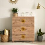 Συρταριέρα Sapere μελαμίνη 80x43x95cm Atlantic Pine ed12393