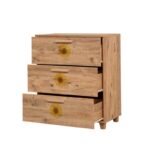 Συρταριέρα Sapere μελαμίνη 80x43x95cm Atlantic Pine ed12393 - Image 3