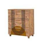 Συρταριέρα Sapere μελαμίνη 80x43x95cm Atlantic Pine ed12394 - Image 4