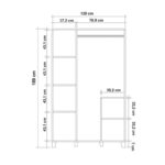 Ντουλάπα Sapere μελαμίνη 120x48x189cm Atlantic Pine ed12438 - Image 2