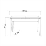 Τραπεζαρία Santiago 5 τεμάχια μελαμίνη pine πράσινη 120x75cm ed12491 - Image 2