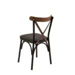 Τραπεζαρία Olive 5 τεμάχια 120x75x75cm μελαμίνη μαύρη ed12499 - Image 5