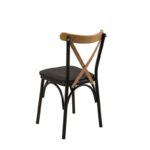 Τραπεζαρία Olive 5 τεμάχια 120x75x75cm μελαμίνη μαύρη ed12501 - Image 5