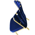 Καρέκλα Star χρυσό navy blue χρώμα μέταλλο 43x43x82cm set 4τεμ ed1250 - Image 4