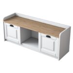 Έπιπλο τηλεόρασης Donna καρυδί λευκό 120x45x40cm ed12576 - Image 3