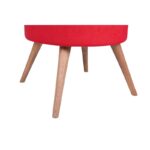 Σκαμπώ Boyce κόκκινο 45x45x41cm ξύλο ύφασμα ed12598 - Image 4