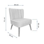 Πολυθρόνα Moon River κεραμιδί 64x65x75cm ed12606 - Image 2