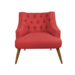 Πολυθρόνα Lamont Tile Red ξύλο και ύφασμα 73x85x80cm ed12635 - Image 3