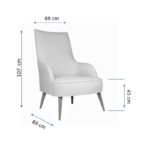 Πολυθρόνα Fine Island κίτρινο 69x68x107cm ed12642 - Image 2