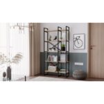 Βιβλιοθήκη Vog atlantic pine μελαμίνη μεταλλικό πλαίσιο 87 5x30x175εκ ed12682 - Image 4