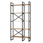 Βιβλιοθήκη Vog atlantic pine μελαμίνη μεταλλικό πλαίσιο 87 5x30x175εκ ed12682 - Image 3