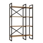 Βιβλιοθήκη Tito atlantic pine μελαμίνη μεταλλικό πλαίσιο 87 5x30x138εκ ed12690 - Image 3