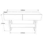 Κονσόλα Semplice χρώμα Atlantic Pine μαύρο 138 8x43x75 7cm ed12693 - Image 2