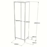 Ντουλάπι Diy καρυδί άσπρο μελαμίνη 50 4x35 7x165εκ ed12713 - Image 5