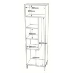 Ντουλάπι Diy καρυδί άσπρο μελαμίνη 50 4x35 7x165εκ ed12713 - Image 2