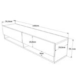 Έπιπλο τηλεόρασης Pero 140x31 6x29 1cm ed12746 - Image 2