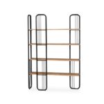 Βιβλιοθήκη Sierra Atlantic Pine μαύρο μεταλλικό πλαίσιο 125x28x180εκ ed12772 - Image 2