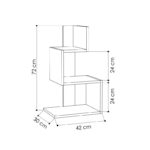 Βοηθητικό τραπέζι Rosie White Oak 42x30x72cm ed12774 - Image 2