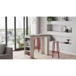 Τραπέζι μπαρ Cocenza γκρι χρώμα μελαμίνη 120x51 6x101 8cm ed12790 - Image 5