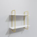 Ραφιέρα Hagen χρυσό άσπρο μελαμίνη 60x15x50εκ ed12824 - Image 4