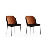 Σετ καρέκλας 2 τεμάχια Dor μαύρο κεραμύδι 54x55x86εκ ed12828