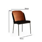 Σετ καρέκλας 2 τεμάχια Dor μαύρο κεραμύδι 54x55x86εκ ed12828 - Image 2