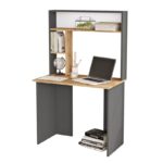 Γραφείο Bo Atlantic Pine ανθρακί χρώμα μελαμίνη 90x51 6x148 6cm ed12848 - Image 3