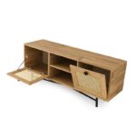 Έπιπλο TV Frosinone oak μαύρο χρώμα μελαμίνη 140x40x60cm ed1284 - Image 4
