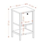 Βοηθητικό τραπέζι Sarah μαύρο sonoma 35x31x57cm ed12881 - Image 2