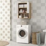 Ντουλάπι μπάνιου Voda Sapphire Oak άσπρη μελαμίνη 60x31x75cm ed12901 - Image 4