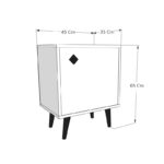 Κομοδίνο Inizio Hitit μελαμίνη 45x35x65cm ed12944 - Image 2