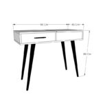 Τουαλέτα μακιγιάζ Rouge άσπρο χρ΄ωμα μελαμίνη 90x45x80cm ed12945 - Image 2