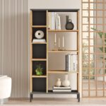 Βιβλιοθήκη Βai atlantic pine ανθρακί μελαμίνη 72x25 5x133 6εκ ed12947