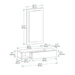 Έπιπλο εισόδου Vien ανθρακί άσπρο μελαμίνη με καθρέπτη 82x29 6x15 8εκ ed12979 - Image 2