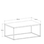 Τραπέζι σαλονιού Grid μαύρο μάρμαρο μελαμίνη μεταλλικό πλαίσιο 100x60x42εκ ed13095 - Image 3