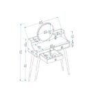 Τουαλέτα κρεβατοκάμαρας Elegans άσπρη μελαμίνη 131x35x90cm ed13159 - Image 2