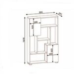 Βιβλιοθήκη De More ανθρακί μελαμίνη 90x24x141εκ ed13202 - Image 2