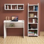 Γραφείο και βιβλιοθήκη Siena μελαμίνη 90x80x58cm ed1322 - Image 4